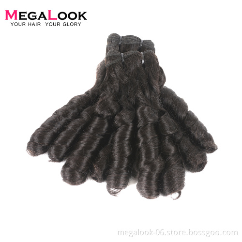 Full Cuticle Aligned Virgin Indian Temple Funmi Nigeria Curl Human Hair Bundles With Closure